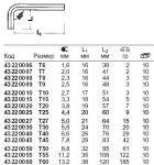 Угловая отвертка 10766 для внутренних TORX®-винтов, T6 STAHLWILLE 43220006