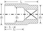 Насадка 50 для торцовых ключей, 30 мм STAHLWILLE 03010030, фото 2
