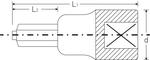 Насадка INHEX 54IC для винтов с внутренним шестигранником, с направляющим штифтом, 6 мм STAHLWILLE 03070006, фото 2