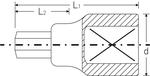 Головка торцевая INHEX, привод 3/4", шестигранник 22 мм, L 80 мм STAHLWILLE 05050022, фото 2